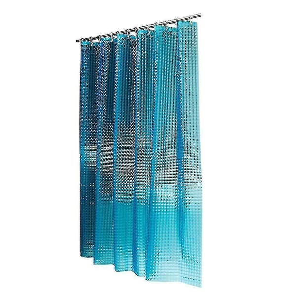 3D Transparent Cat Eye EVA Duschdraperi Vattentät 180 X 180 Cm Blå