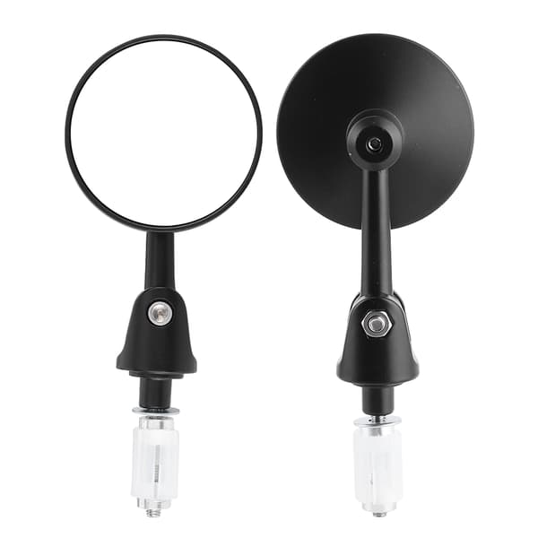 Pair Bar End Mirrors Foldable Arm Wide Viewing Angle Universal for Motorcycle Dirt Bike