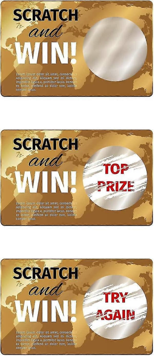 300 pieces 2.5 cm scratch-off stickers round labels (silver)