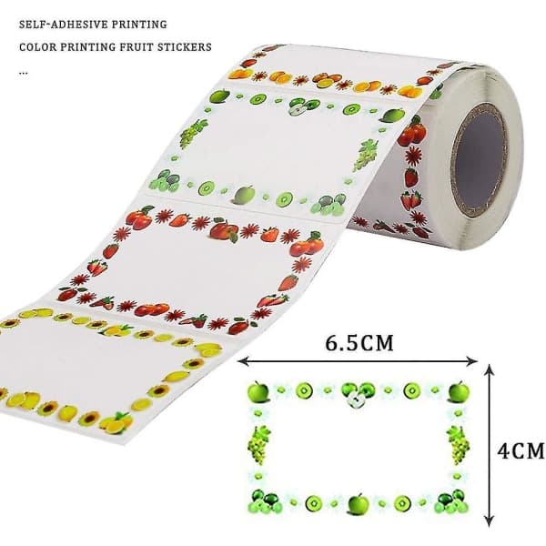 1 Roll/250 Pcs Food Labels Self-Adhesive Jam Jar Labels 5x3cm Container Labels