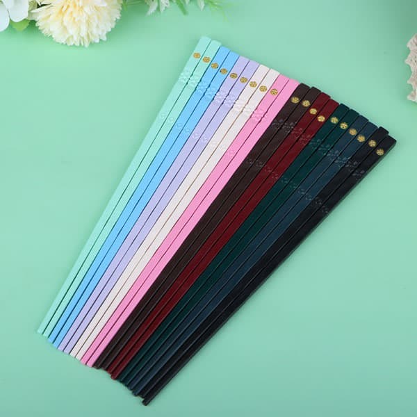 5 par spisepinner Sushi Sticks Gjenbrukbare metall spisepinner A1