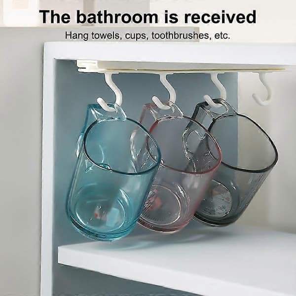 Punch-free Hanger Hook Extendable HIPS High Hardness Up and Down Wall Hook for Kitchen
