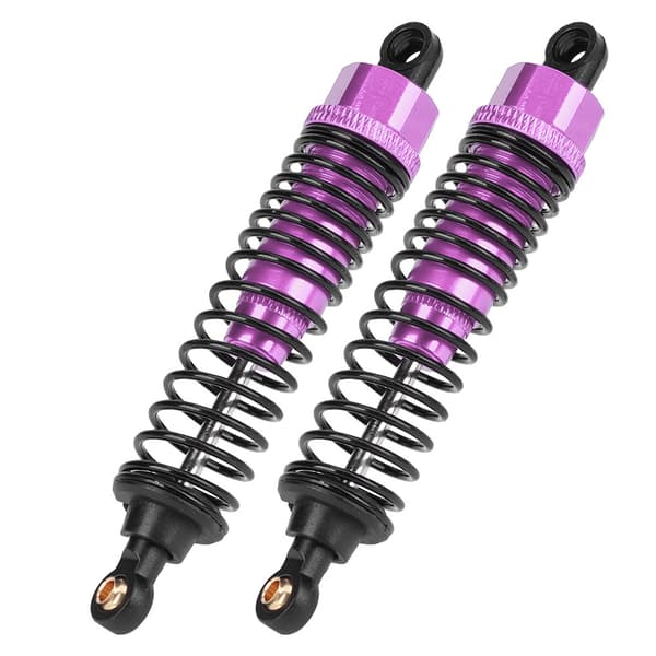 2 stk 1/10 Metal Støddæmper Tilbehør Passer til HSP RC Bilmodel Lilla 85MM