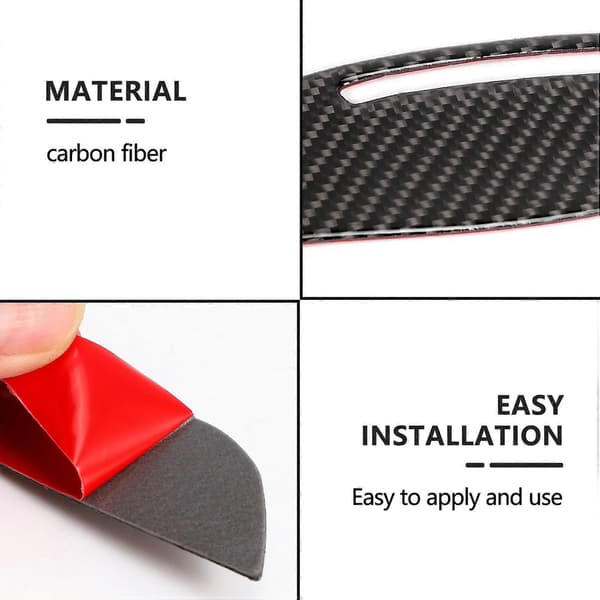 Carbon Fiber Headlight Eyelid Eyebrow Cover Decals Trim for E90 E91 328I 335I 2006-2011
