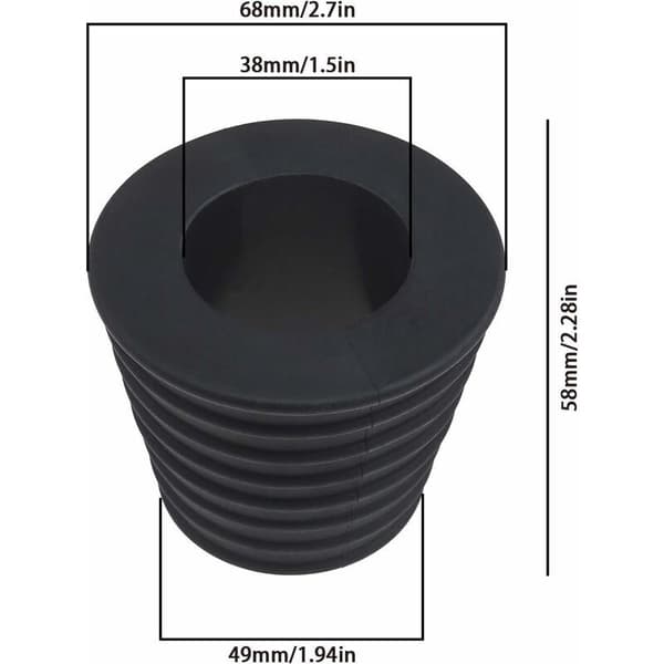 2X Gummi Paraply Kile for Parasollbase Stativ Hullplugg Uteplassbord Paraply 1,5 tommer/38mm -