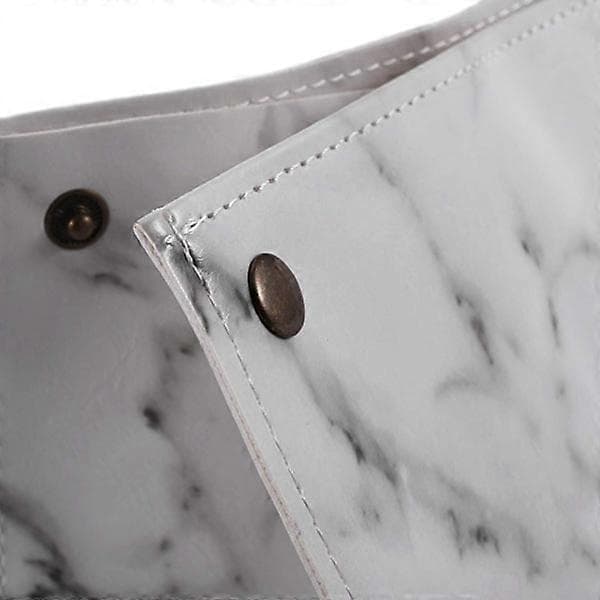 Marmor Mønster Tissue Box PU Læder Hjem Bil Serviet Papir Beholder