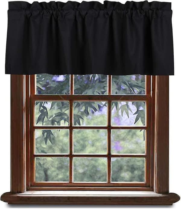 Blackout Valance Waterproof Soft Rod Pocket Valance For Kitchen And Bathroom [DB]