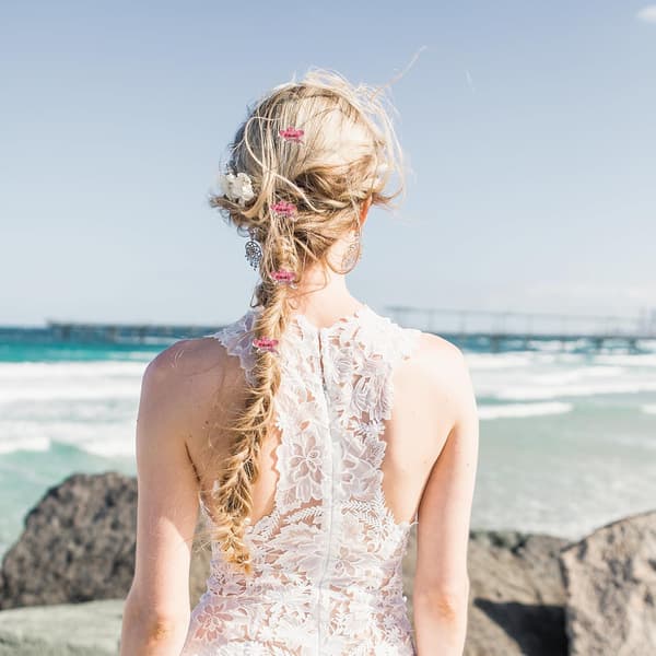 4 stk sommerfugl-rhinestone hårnål til bryllup og brud, rosa -