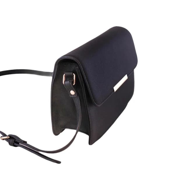 Small Saffiano Shoulder Bag in Black