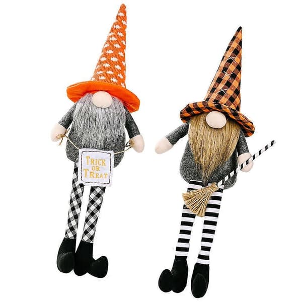 Cute Halloween Decorations 2pcs Gnome Design Small Doll Suitable For Table Decoration 29X9CM Fabric Material Use