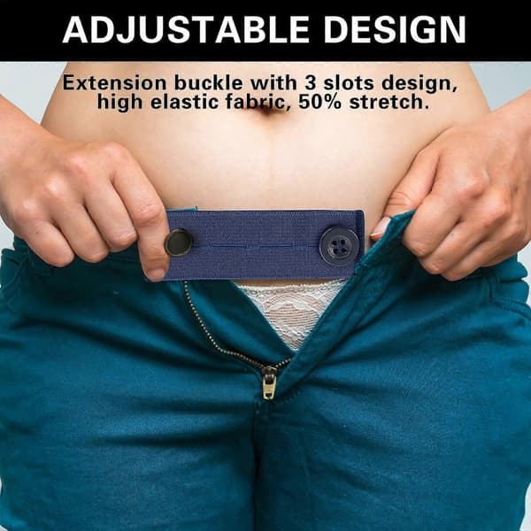 8-pakning elastiske midjeforlengere, unisex midjebelteforlengere