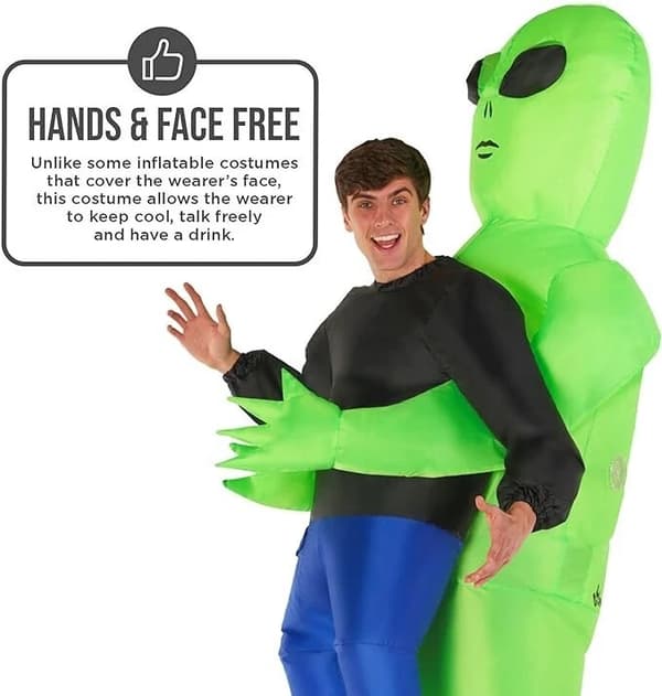 Oppustelig alien, oppustelig gyserdragt til voksne, Halloween