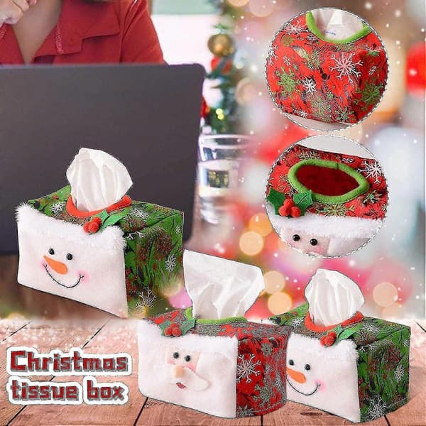 Juledekorasjon Papirlommetørkleboks Dekorationssett Julestemning Dekorasjon For Julefest S