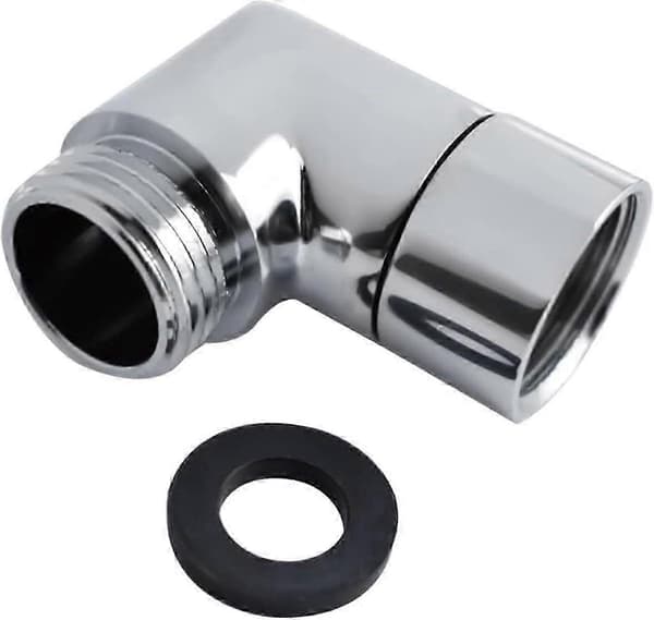 90 Duschhuvudsadapter - 1/2 \" Vinkel - För Duschhuvud - Duschslangförlängning - Silver