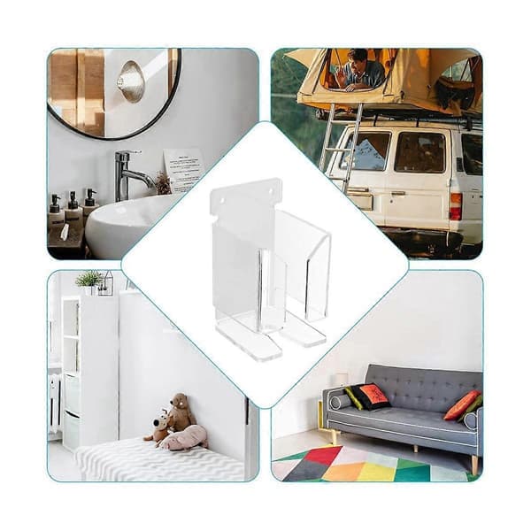 Electric Wall Mounted Holder Acrylic Razor Holder Hanger Razor Organizer Men Bathroom Shower Storage, B