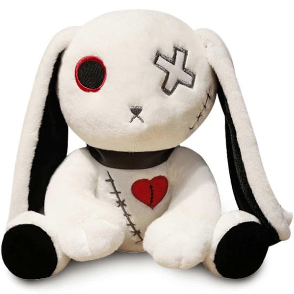 Gothic Rabbit Plush Bunny Toy Horror Plush Toy Scary Spooky Easter Bunny Crazy Plush Toy