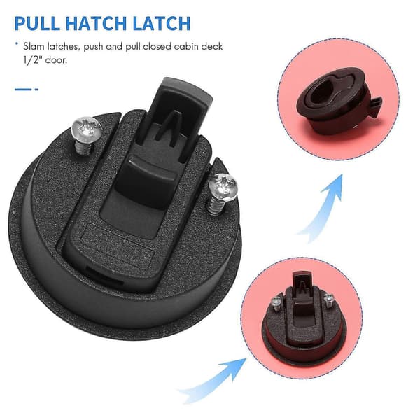 Flush Hatch Round Pull Latch 1/2'' Door Replace M1-63 Rv Marine