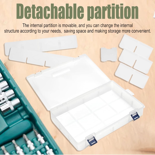 10-Compartment Bead Storage Box - Adjustable Craft Storage for Jewelry Making[JUN]