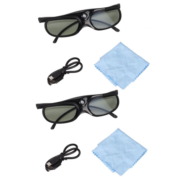2 st 144Hz 3D Active Shutter Glasses DLP LinK LCD-lins 3D-glasögon för 3D DLP-projektorer