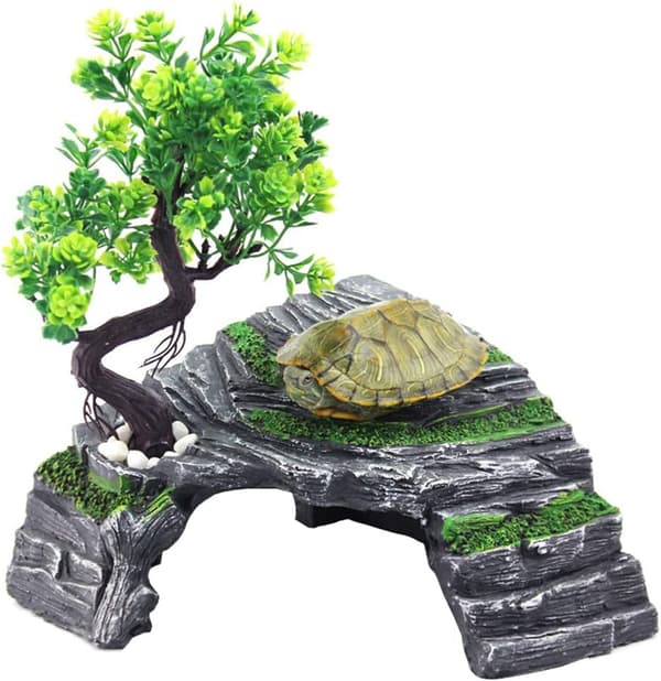 Reptilskydd - Terrarium - Gömställe - Sköldpaddsramp - Plattform