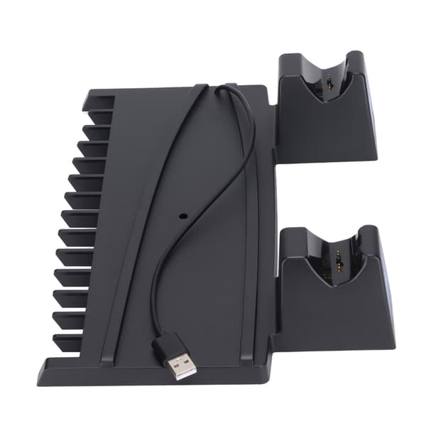 Ipega Konsol Vertikalt Stativ Dobbelt Ladestation Konsolopbevaringsbase med Diskplads Hovedtelefonkrog til PS5