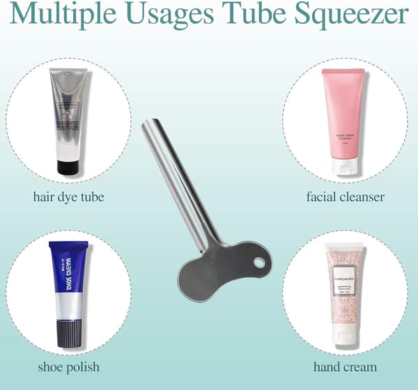 12-pack Reusable Steel Tube Squeezers - Space-Saving Organizer-FX-