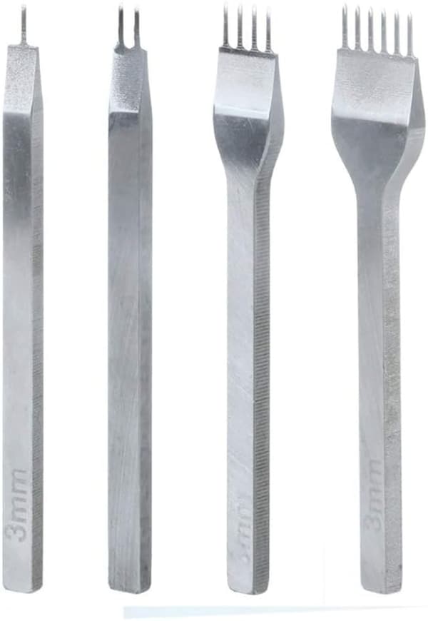Hålstämpelverktygssats, 3mm DIY Läderkit, Läderhantverk Hålstämpel