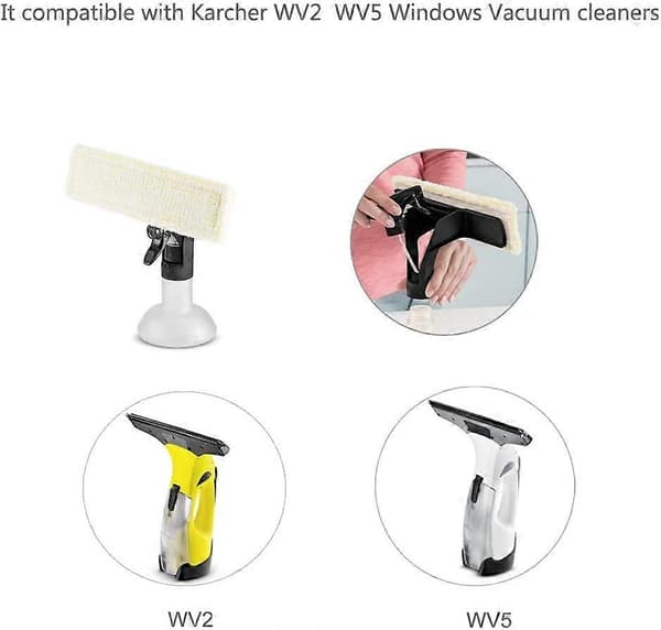 Erstatningssæt Mikrofiber Vinduespudseklude Kompatible med Kärcher WV2 Plus WV5 Premium db