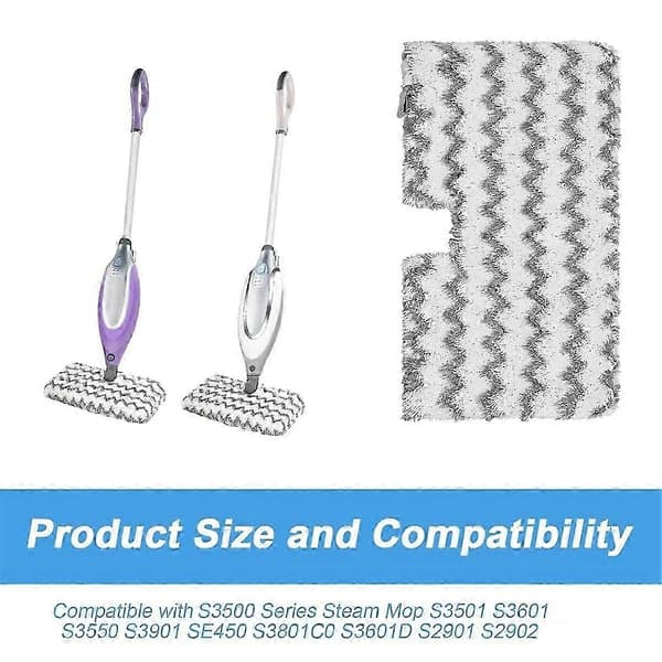 Erstatningsmoppepuder til dampmoppe til S3500-serien S3501 S3601 S3501S S3601C Dampmoppe Mikrofiber Skrubbemoppepuder