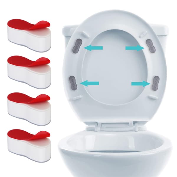Toiletsædedæmpere Badeværelse (4-pak) - 4,5 cm x 2 cm Supe