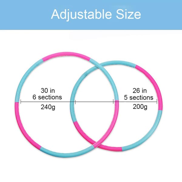 Fun Entertainment, Detachable Design, Exercise Weighted Hula Hoop, Burn Calories in a Fun Way, Suitable for Beginners