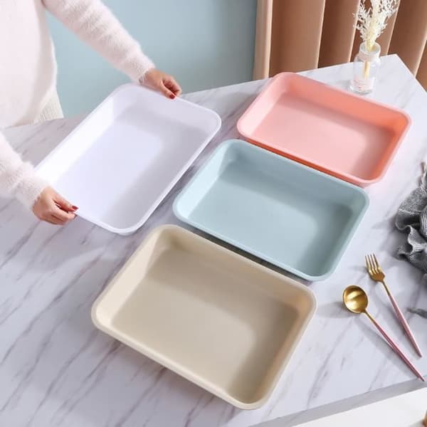 Set med 5 rektangulära brickor, för kaffe eller matsal, 30,5 x 23 x 4,5 cm
