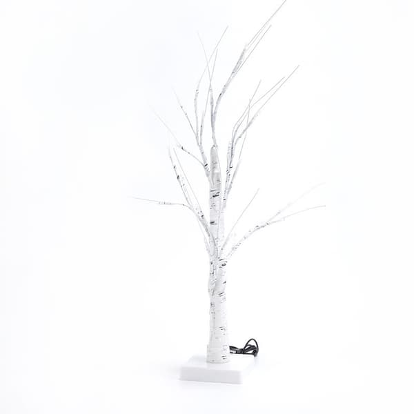 Easter Decoration, Warm White Battery Operated Timer Easter Tree, Illuminated Birch Tree with LED Lights, Artificial Tree Light for Easter Decoration 60cm