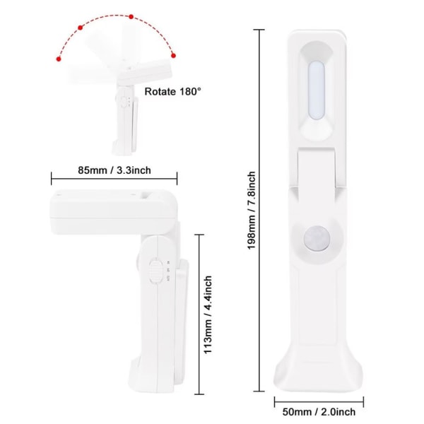 1 stk. smart hjem natlampe menneskelig sensor LED natlampe