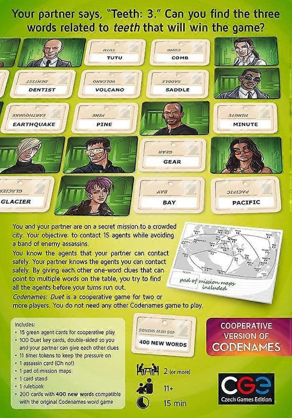 Czech Games Codenames: Duet - The Two-Player Word Game for Parties at Home