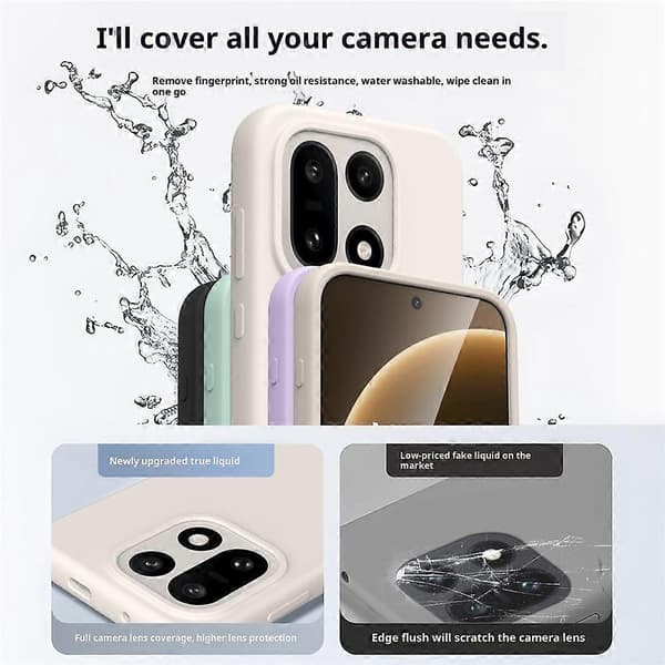 Compatible with OnePlus 15 5G Case Skin-Friendly Liquid Silicone + PC Phone Case-FX-