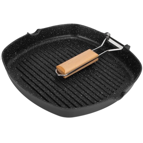 NonStick Practical Frying Pan Skillet BBQ with Foldable Handle Cookware (28cm)