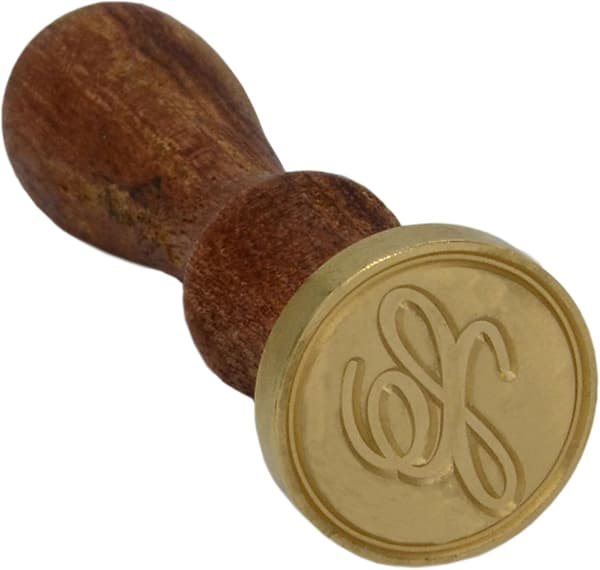 Voksseglstempel bokstav A-Z, alfabet initialseglstempel for jule- og takkekort, bryllupsinvitasjon W-S-2 (bokstav X)