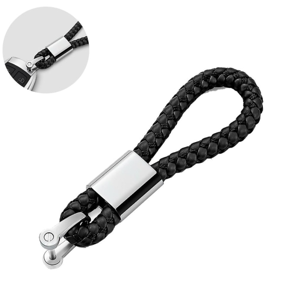 Nyckelring Handvävd lädernyckelring Bilnyckelring Present för män