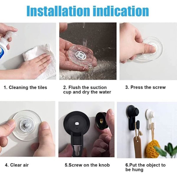 4 Pieces Vacuum Suction Cup Hooks, Wall Suction Cup Hook Self-Adhesive
