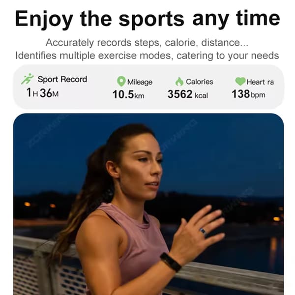 Smart Ring Herre Dame Sport Sundheds Tracker