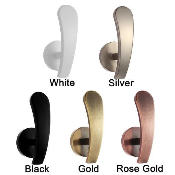 Practical, Durable Wall-Mounted Metal Hook Home Decor Curtain Holder Gold gold