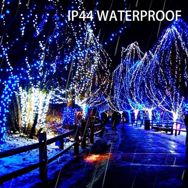 Ljusa 20 meter 200 LED Julelys, juletrelys Koble Blå 200 LED-lys