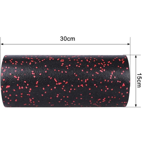 Fascia Roller Standard Medium-Hard Pituus 30 cm Halkaisija 15 cm Musta Punainen