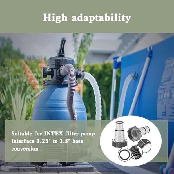 (Färg: Typ 2) Poolslangsadapter, adapter för Intex-pump, poolslangsanslutning med 32 och 38 mm diameter (Typ 2)