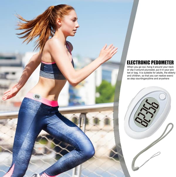 3D Pedometer for Walking, Simple Step Counter for Walking with La