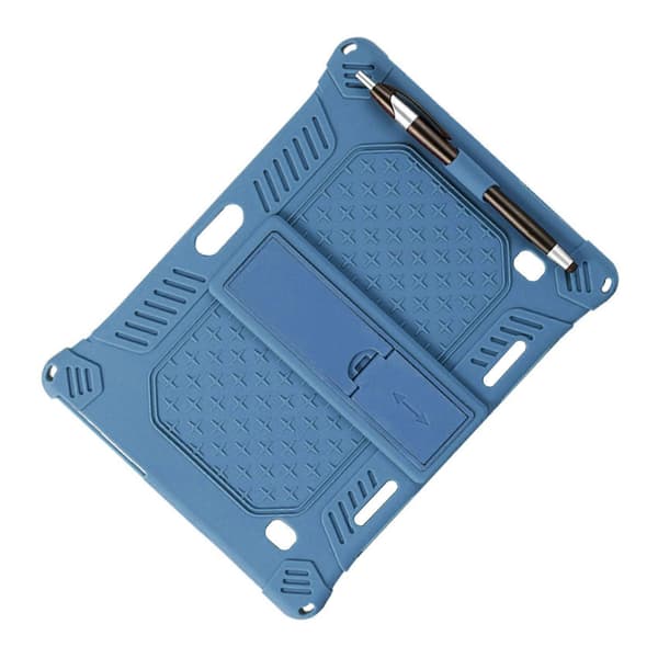 Silikoneetui til M30 M30 PRO 10,1 tommer tablet, beskyttelsesetui justerbart tabletstativ med pen (blå)