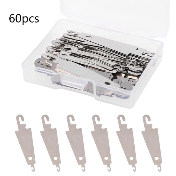 60 Pcs Metal Needle Threader Embroidery for Cross Stitch Threading Large Eye Needles