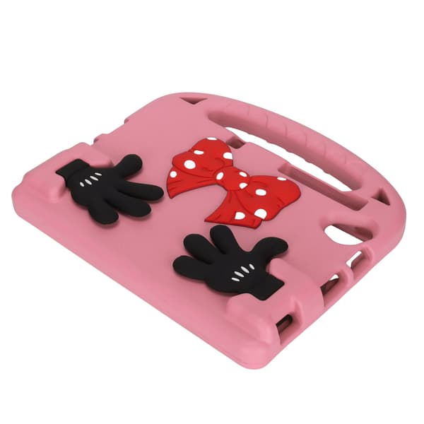 Kids Tablet Case for TAB M10 for Galaxy TAB S6 for MatePad Precise Cut Adjustable Angle Non-Toxic Cartoon Tablet Case Pink