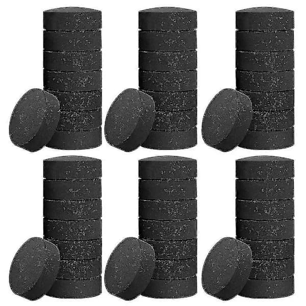 100 pcs Charcoal Tablets Wood Lighter for BBQ Fireplace Camping and Boiling Water Black 3.3 cm